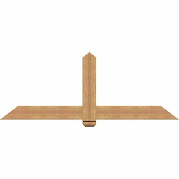 Ekena Millwork Eugene Smooth Timber Gable Bracket, Western Red Cedar, 72"W x 27"H x 3 1/2"D x 5 1/2"F, 9/12 Pitch GBW072X27X0406EUG00SWR - main